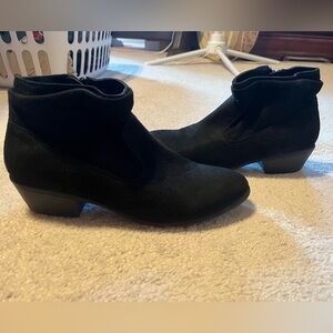 Streetwear Society Black Suede Sock Heeled Boots